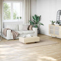 Teppich Waschbar Flauschig Kurzflor 160x230 Rutschfest Beige