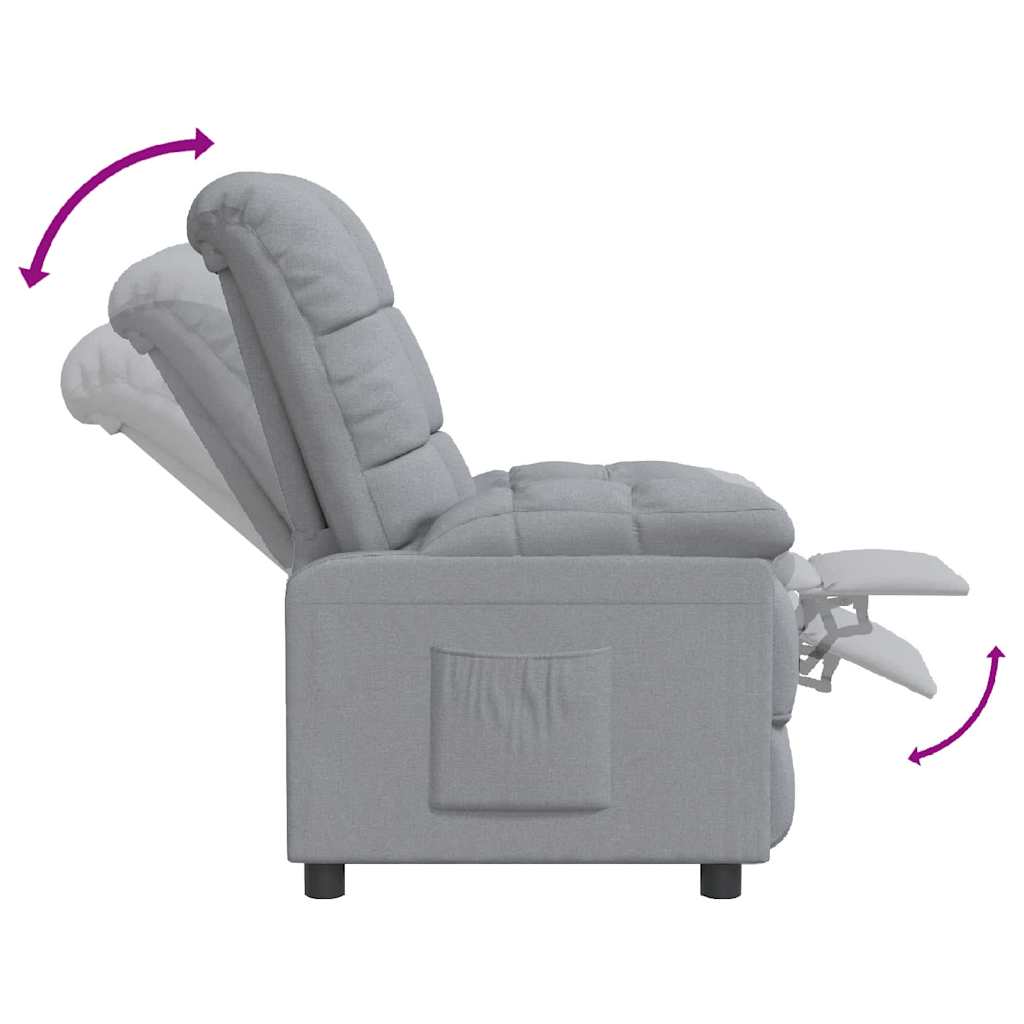 Relaxsessel Hellgrau Stoff