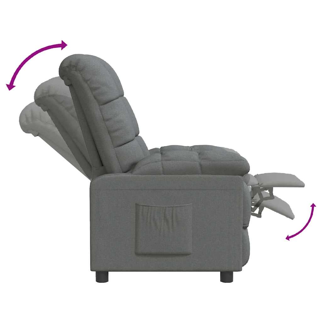 Relaxsessel Dunkelgrau Stoff