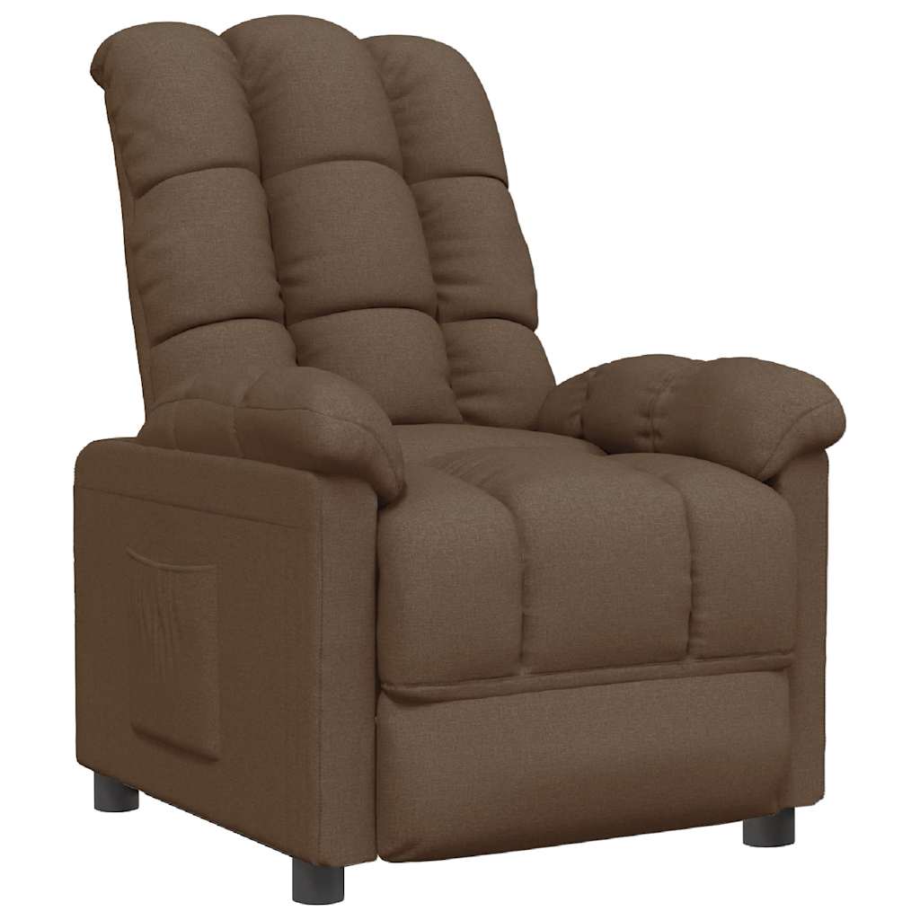 Relaxsessel Braun Stoff