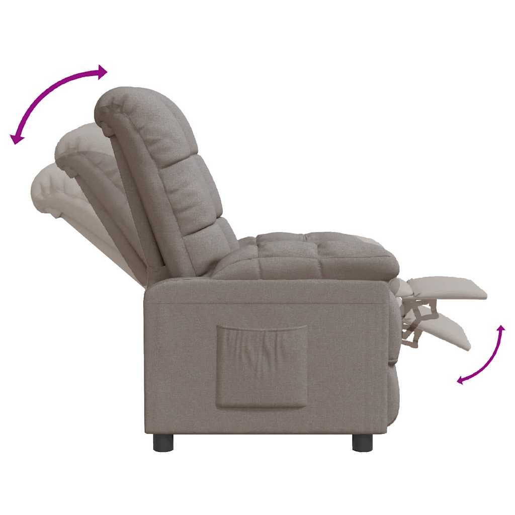Relaxsessel Taupe Stoff