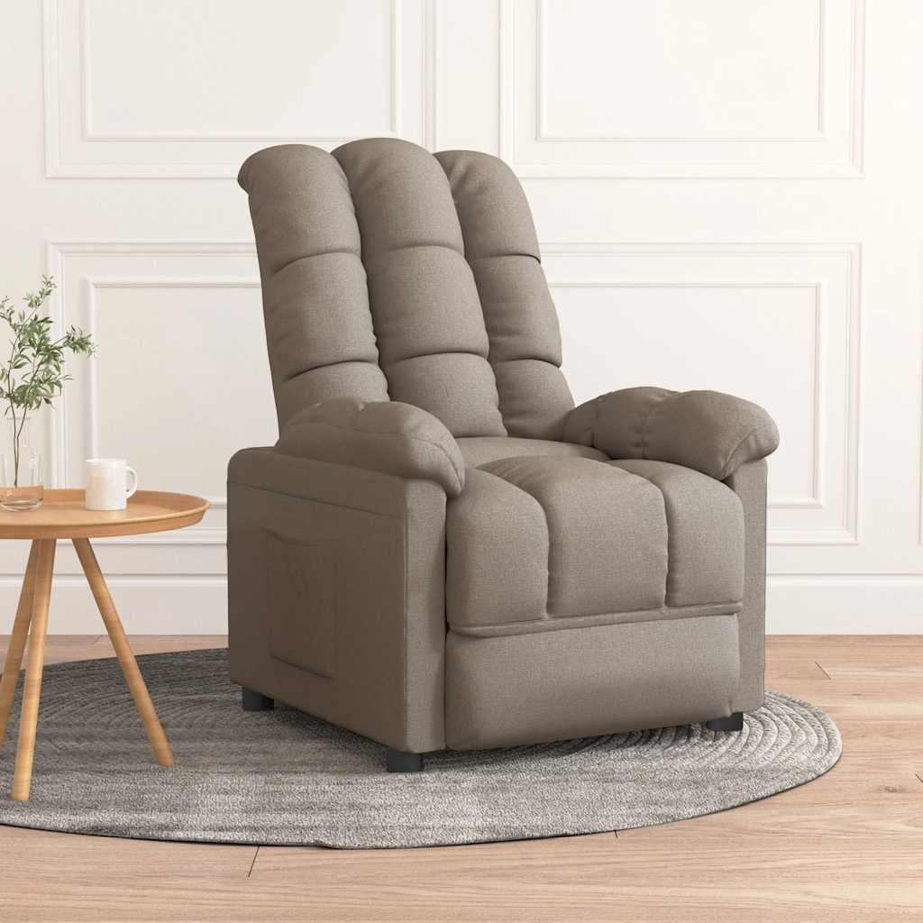 Relaxsessel Taupe Stoff
