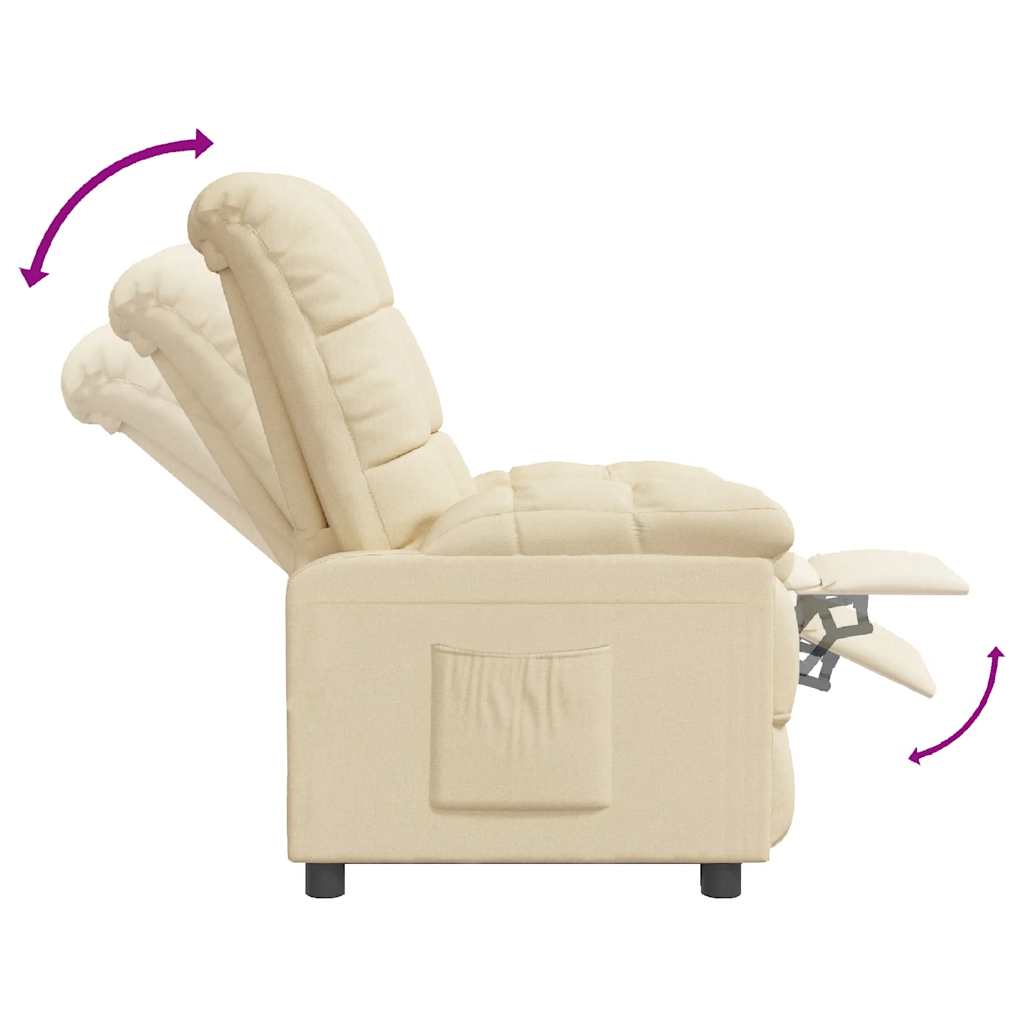 Relaxsessel Creme Stoff
