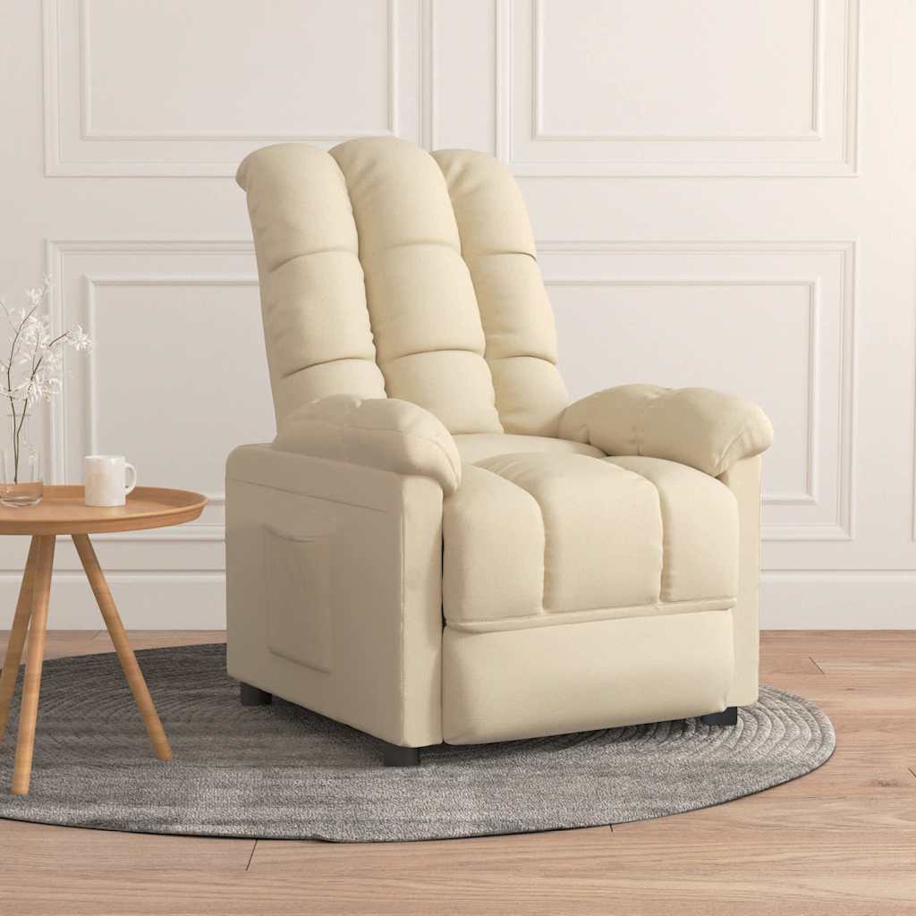 Relaxsessel Creme Stoff