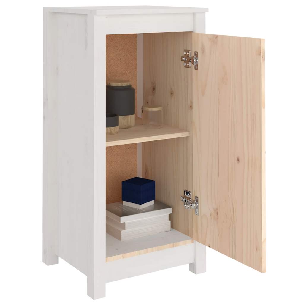 Sideboard Weiß 39x35x80 cm Massivholz Kiefer