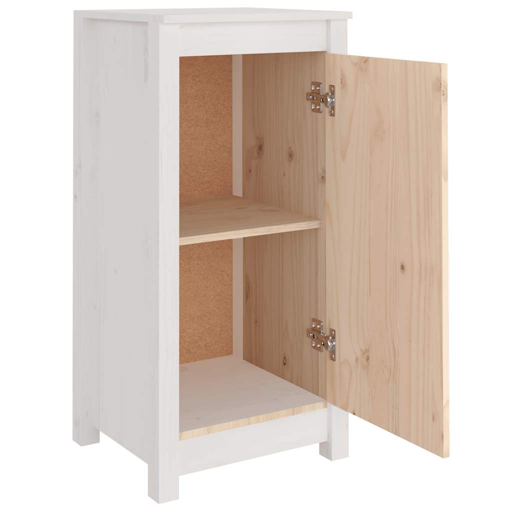 Sideboard Weiß 39x35x80 cm Massivholz Kiefer