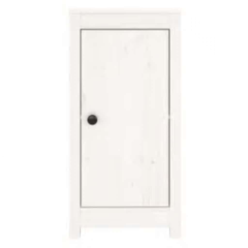 Sideboards 2 Stk. Weiß 39x35x80 cm Massivholz Kiefer