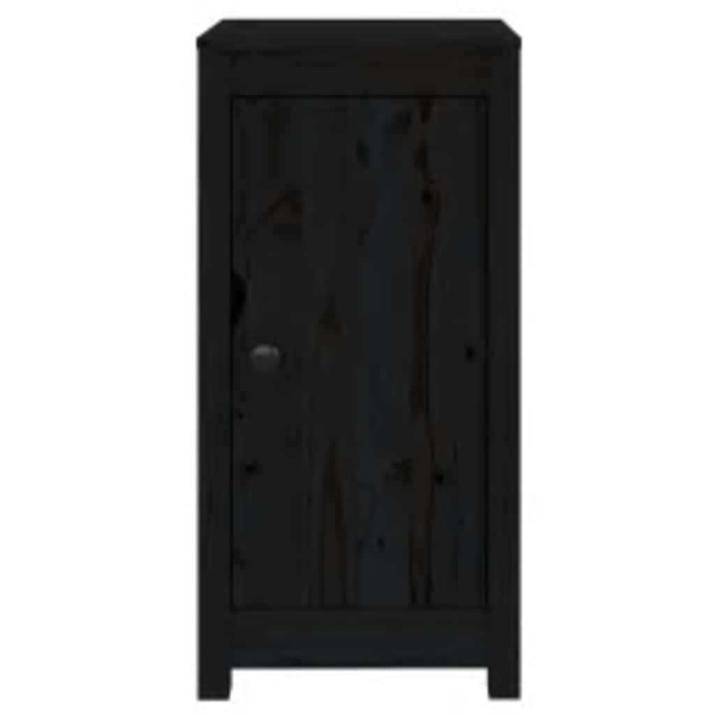Sideboards 2 Stk. Schwarz 39x35x80 cm Massivholz Kiefer