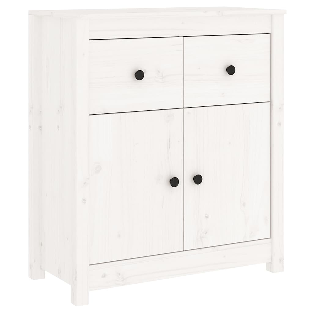Sideboard Weiß 70x35x80 cm Massivholz Kiefer
