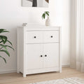 Sideboard Weiß 70x35x80 cm Massivholz Kiefer