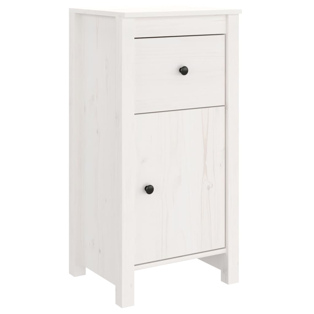 Sideboard Weiß 40x35x80 cm Massivholz Kiefer