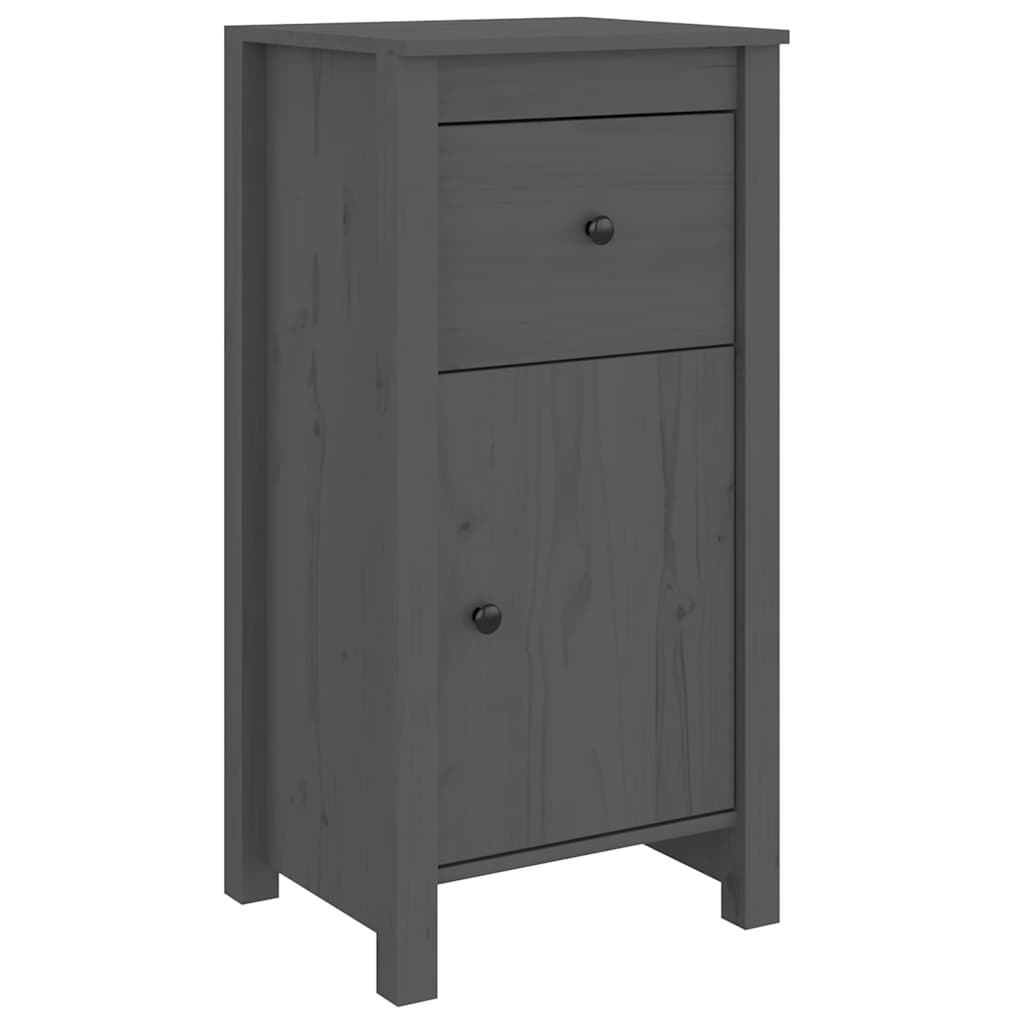 Sideboards 2 Stk. Grau 40x35x80 cm Massivholz Kiefer