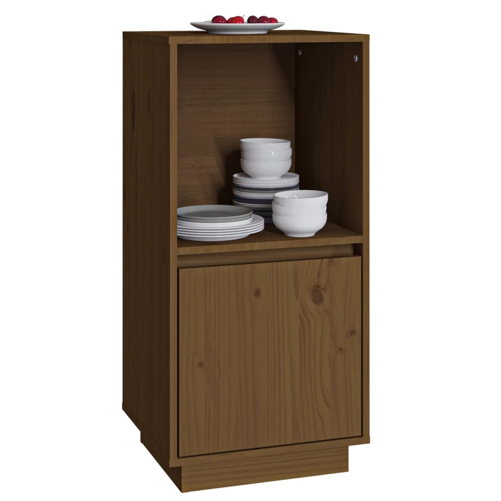 Sideboard Honigbraun 38x35x80 cm Massivholz Kiefer