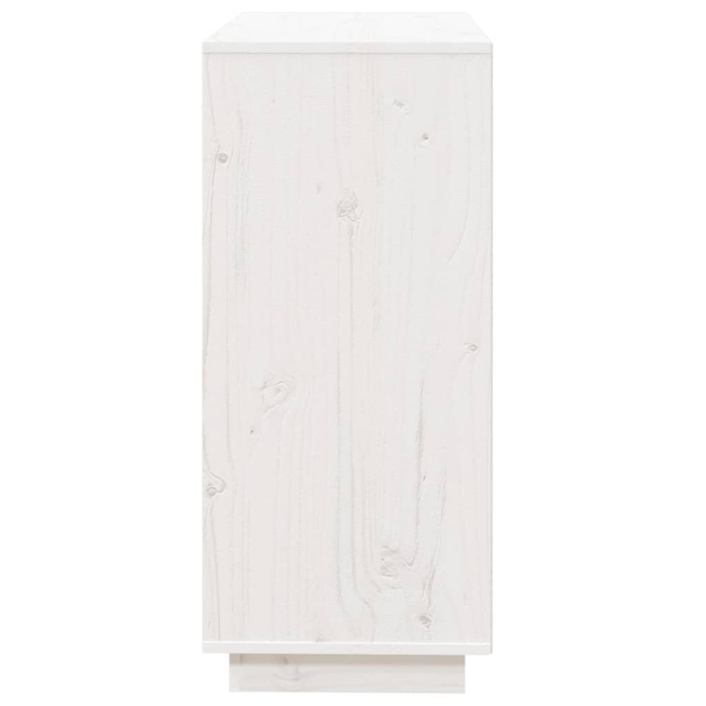 Sideboard Weiß 74x35x80 cm Massivholz Kiefer