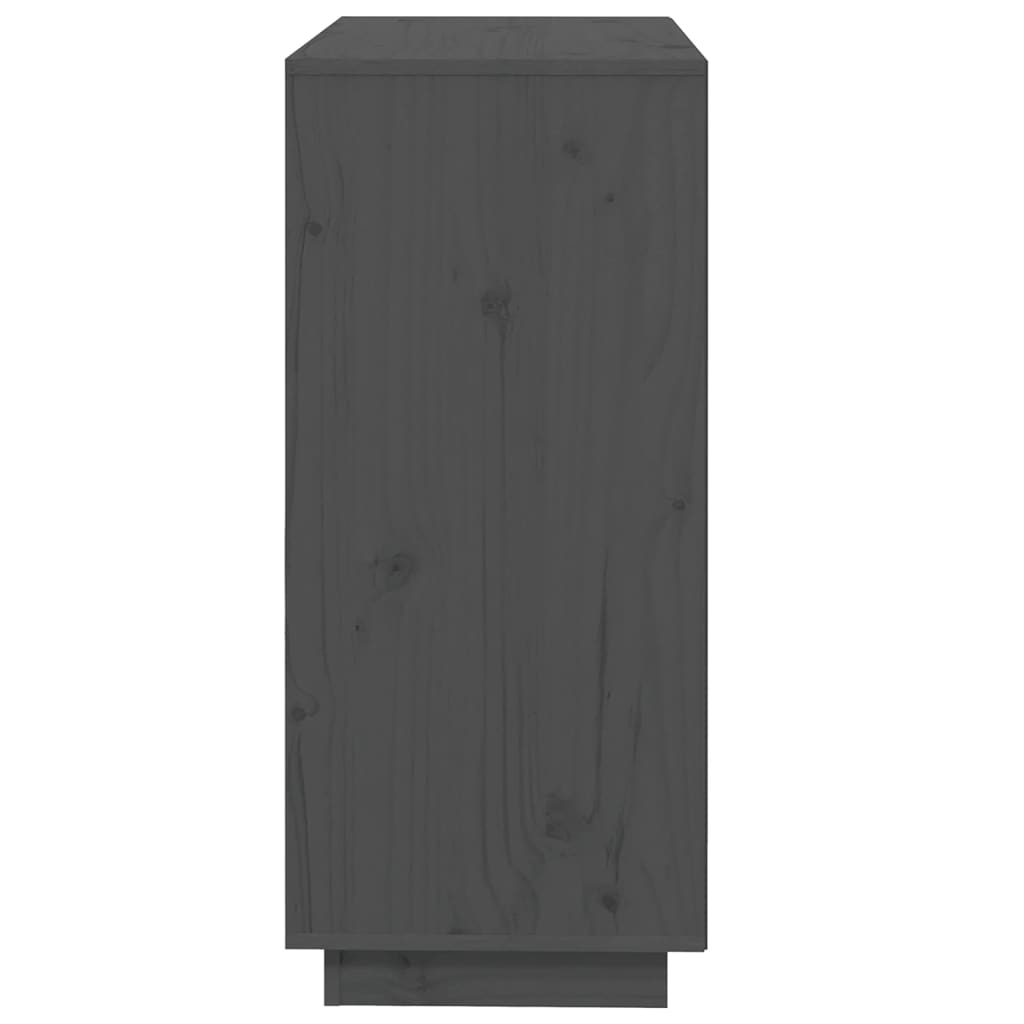 Sideboard Grau 74x35x80 cm Massivholz Kiefer