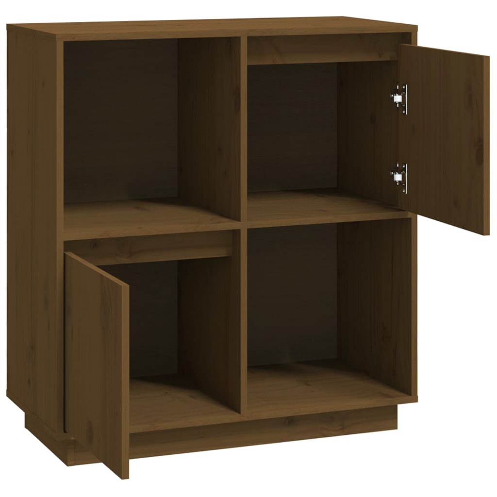 Sideboard Honigbraun 74x35x80 cm Massivholz Kiefer