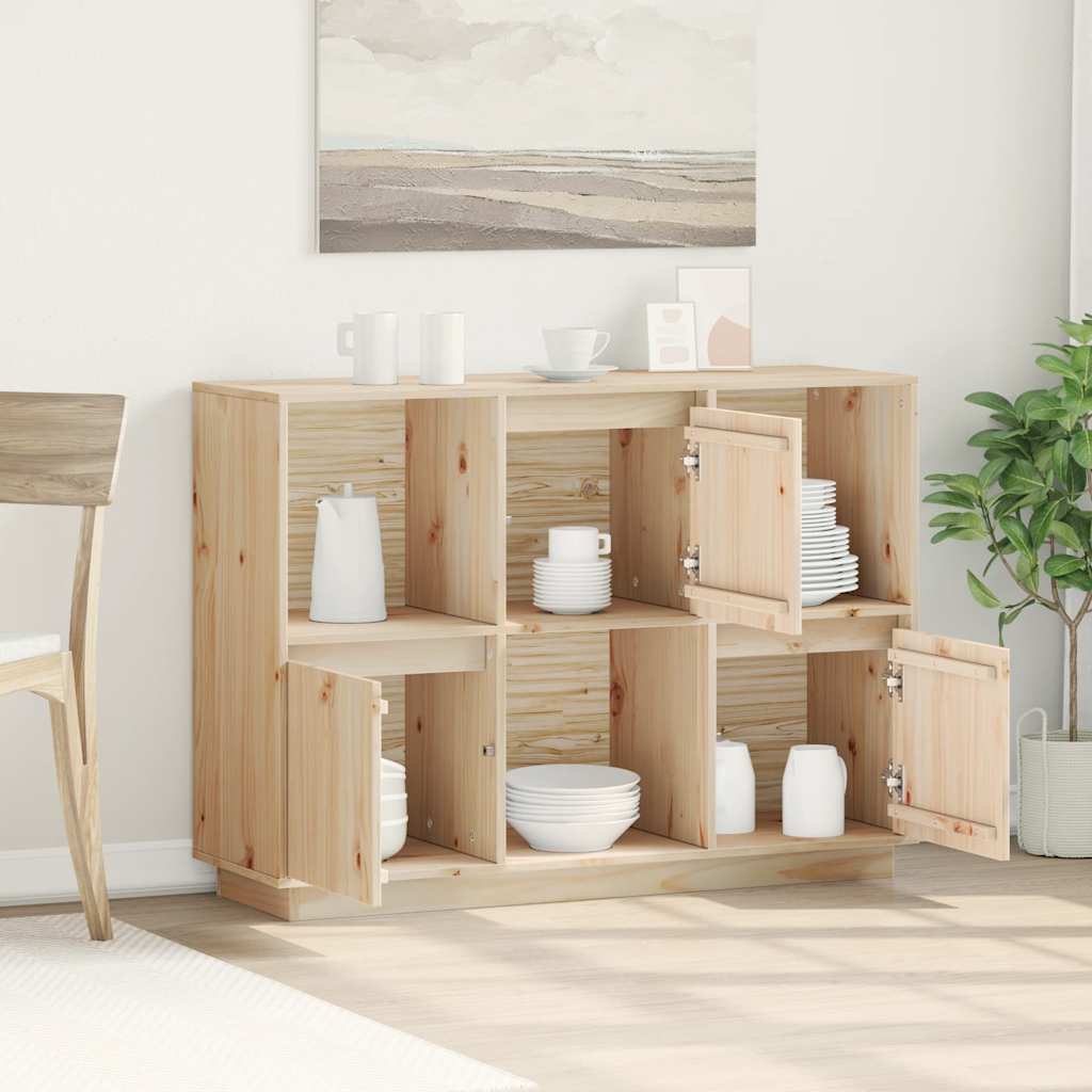 Sideboard 110,5x35x80 cm Massivholz Kiefer