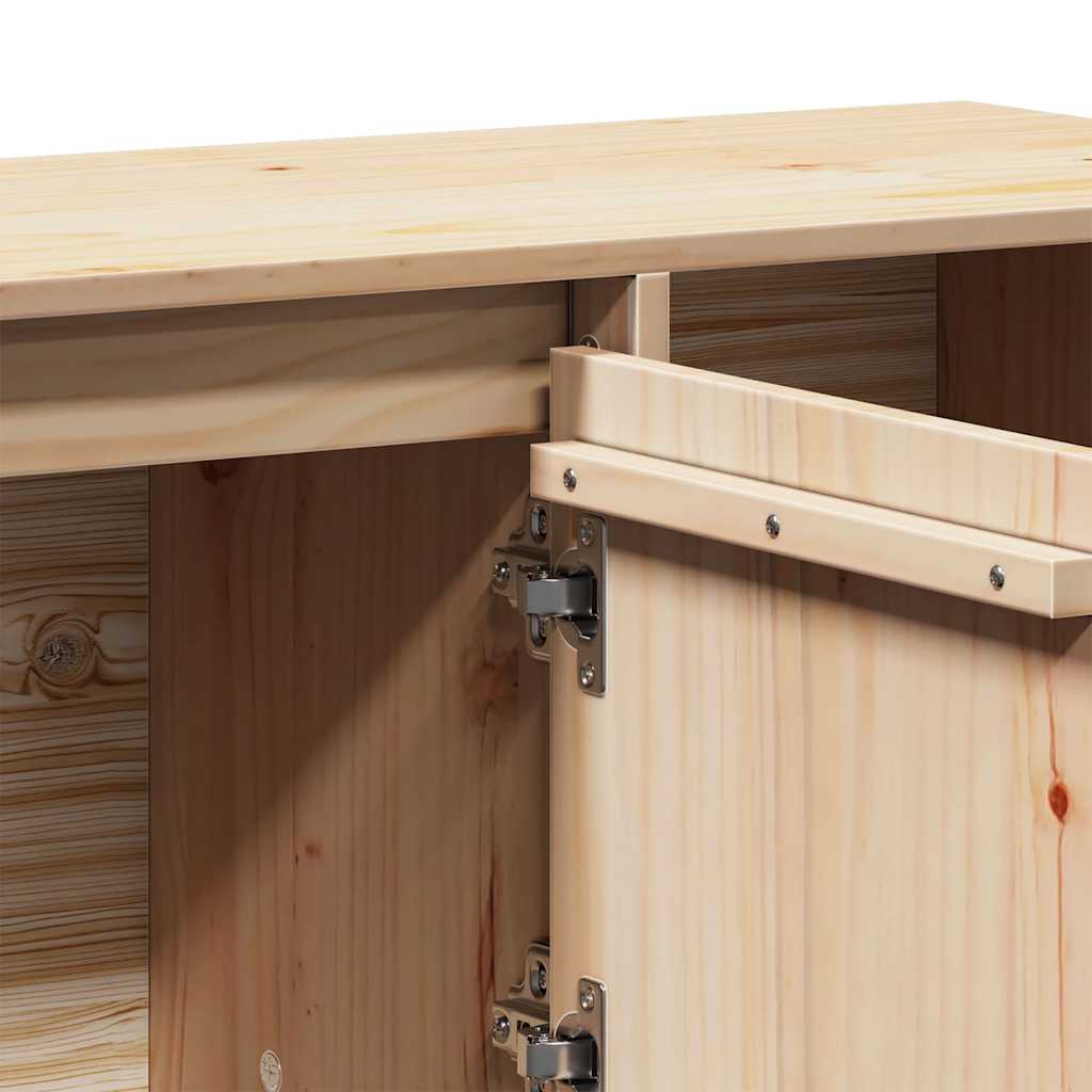 Sideboard 110,5x35x80 cm Massivholz Kiefer