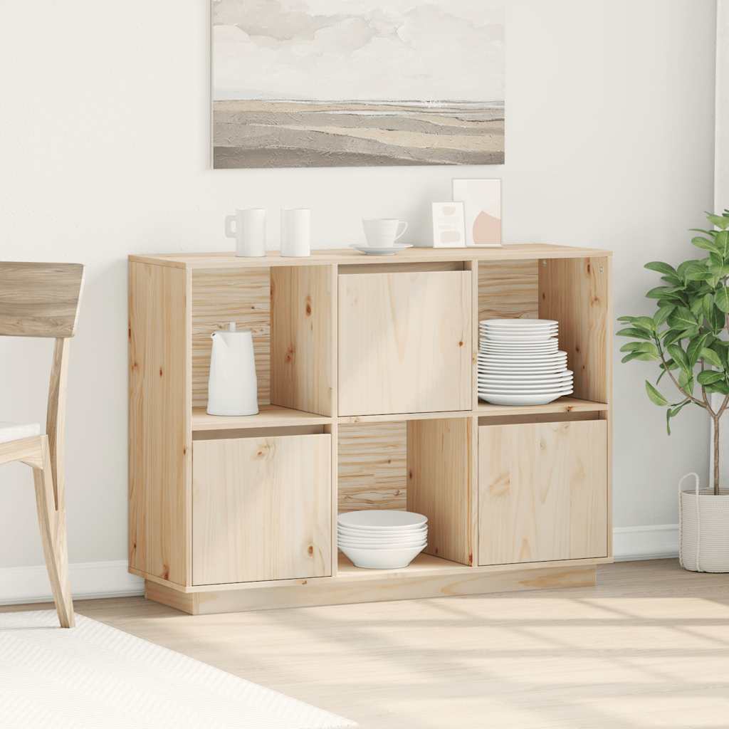 Sideboard 110,5x35x80 cm Massivholz Kiefer