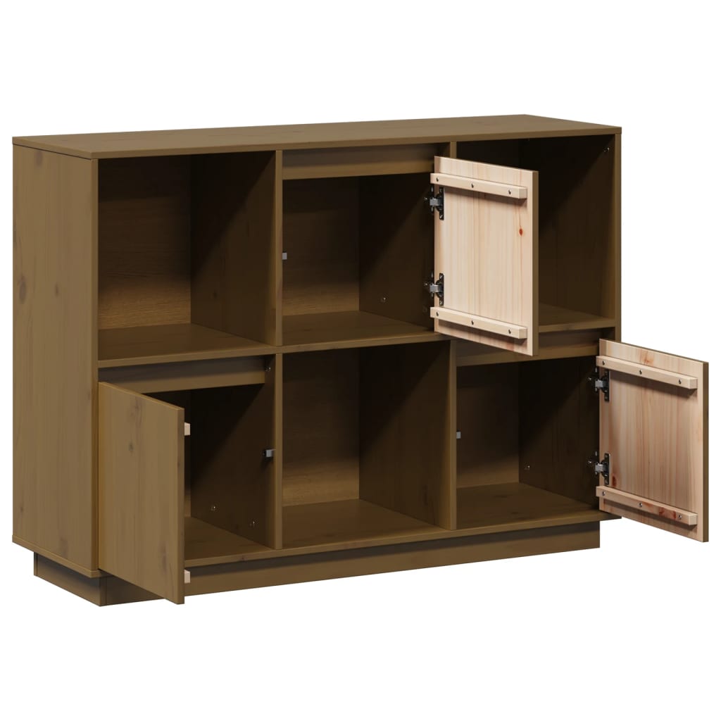 Sideboard Honigbraun 110,5x35x80 cm Massivholz Kiefer
