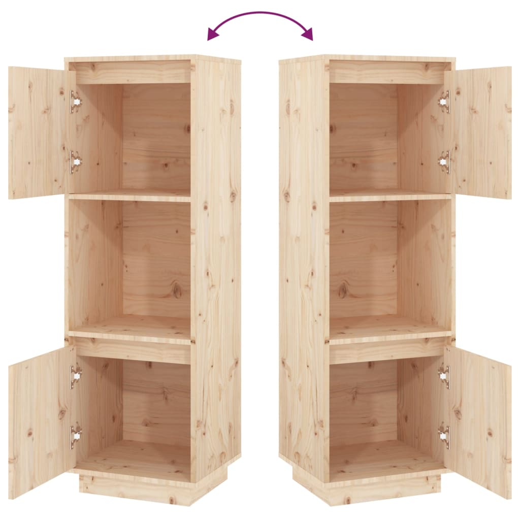 Highboard 38x35x117 cm Massivholz Kiefer