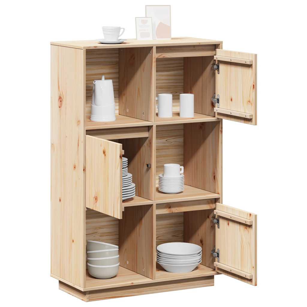 Highboard 74x35x117 cm Massivholz Kiefer