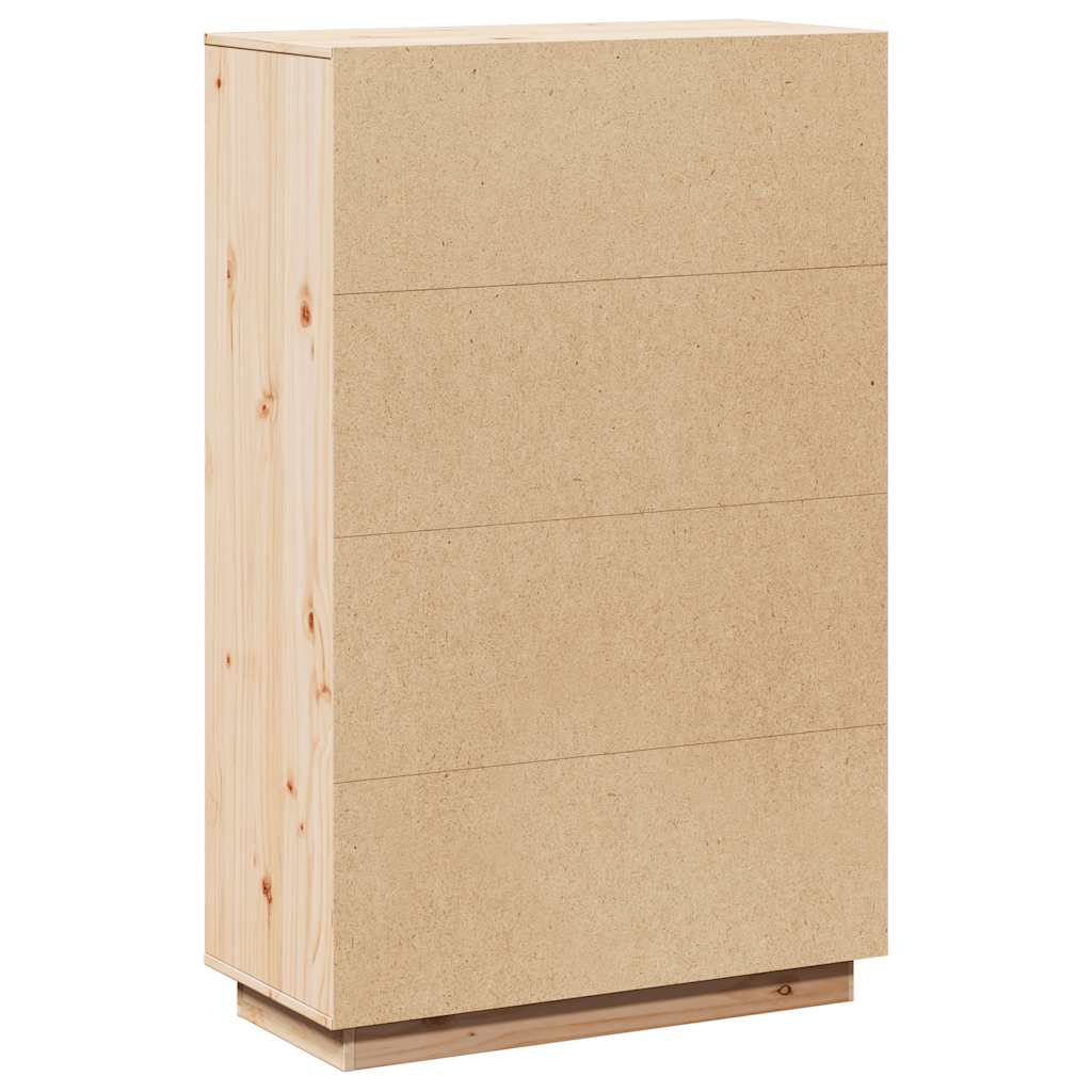 Highboard 74x35x117 cm Massivholz Kiefer