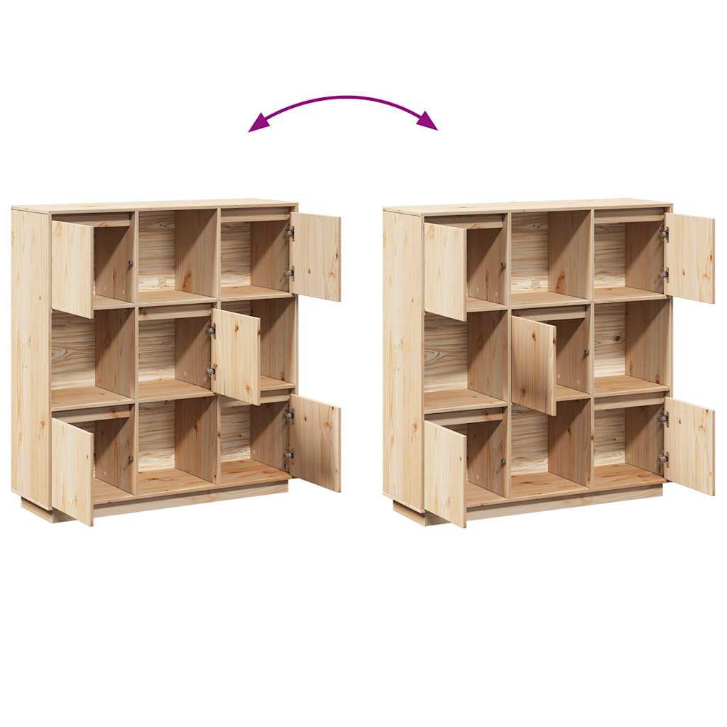 Highboard 110,5x35x117 cm Massivholz Kiefer