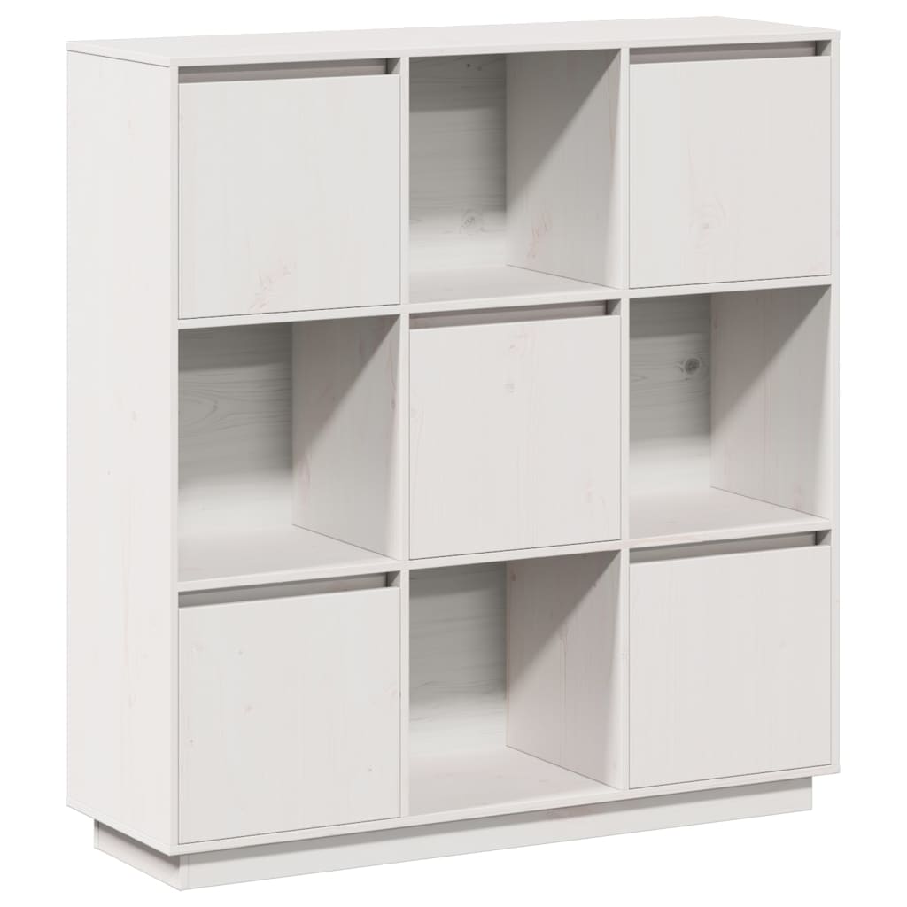 Highboard Weiß 110,5x35x117 cm Massivholz Kiefer