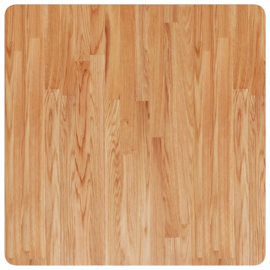 Tischplatte Quadratisch Hellbraun 70x70x4cm Behandelte Eiche