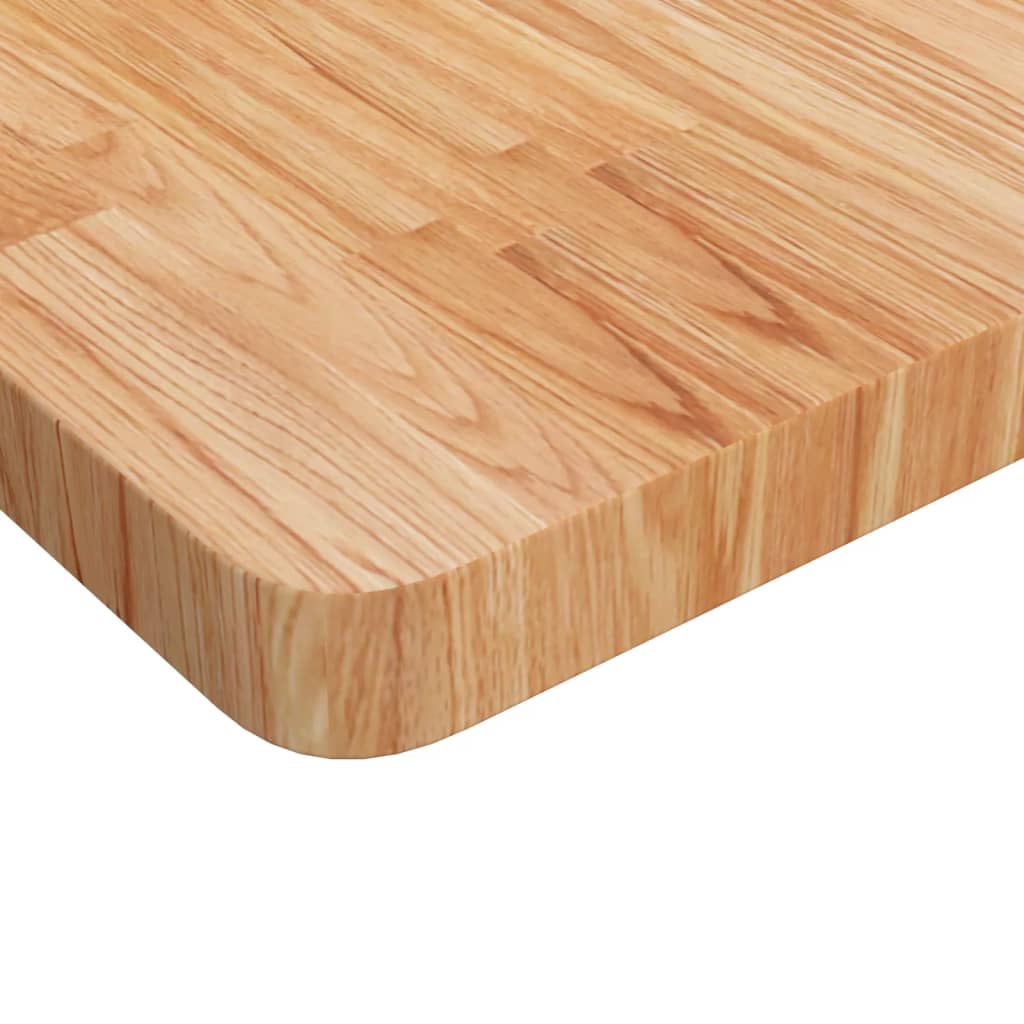 Tischplatte Quadratisch Hellbraun 70x70x4cm Behandelte Eiche