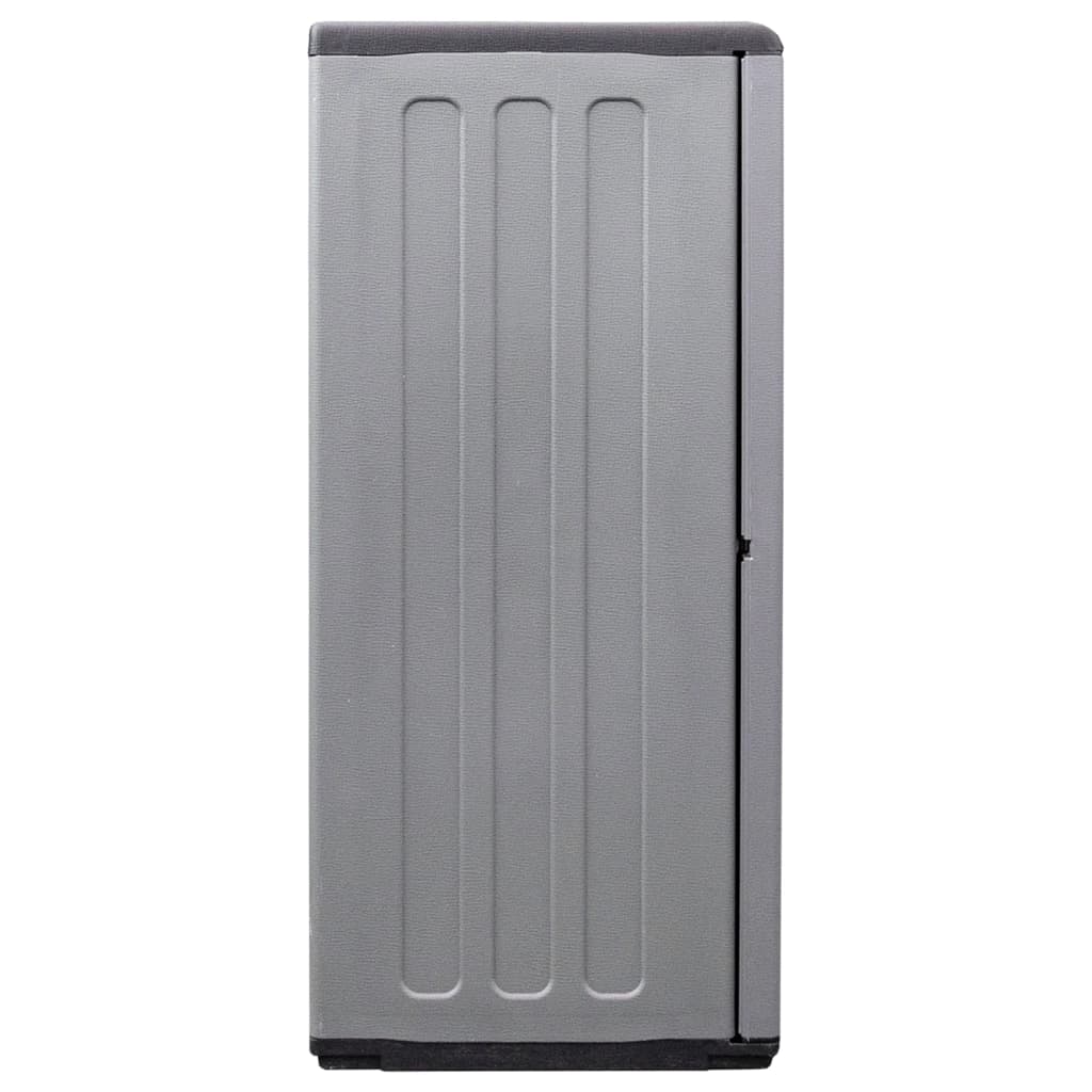 Garten-Aufbewahrungsschrank Grau Schwarz 68x37x84 cm PP