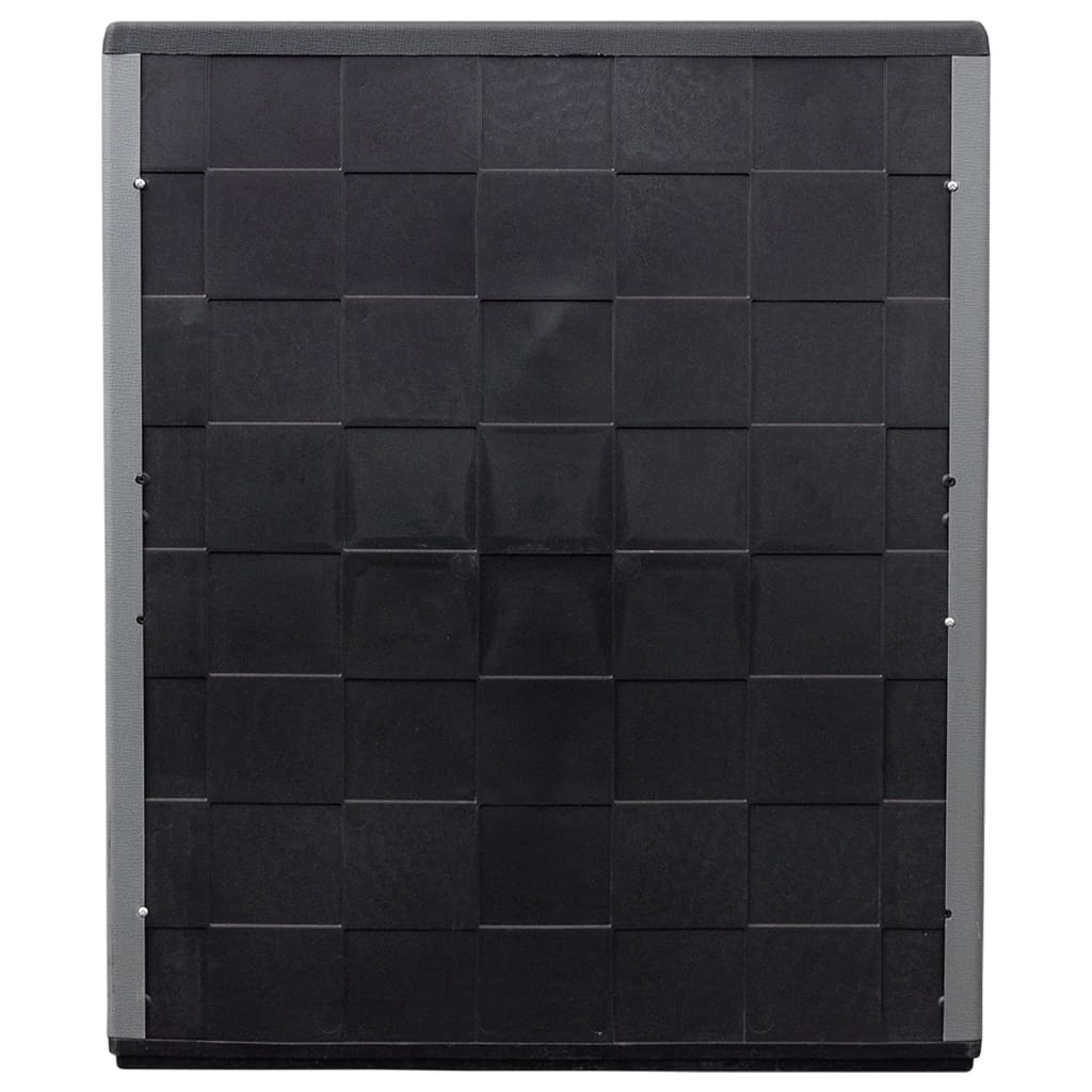 Garten-Aufbewahrungsschrank Grau Schwarz 68x37x84 cm PP