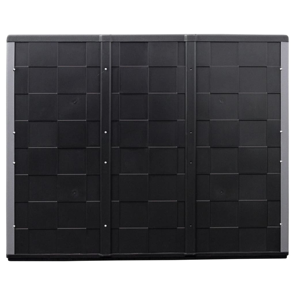 Gartenschrank Grau und Schwarz 102x37x84 cm PP