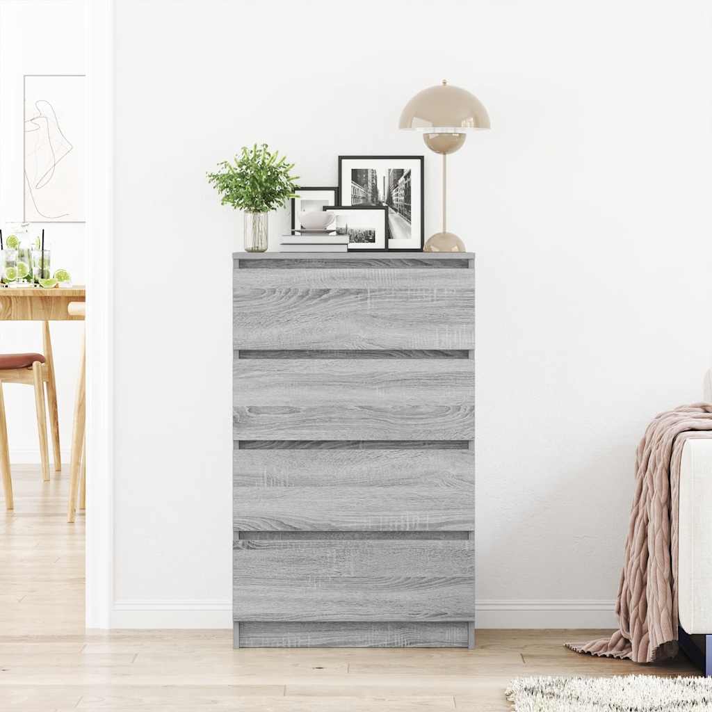 Sideboard Grau Sonoma 60x35x98,5 cm Holzwerkstoff