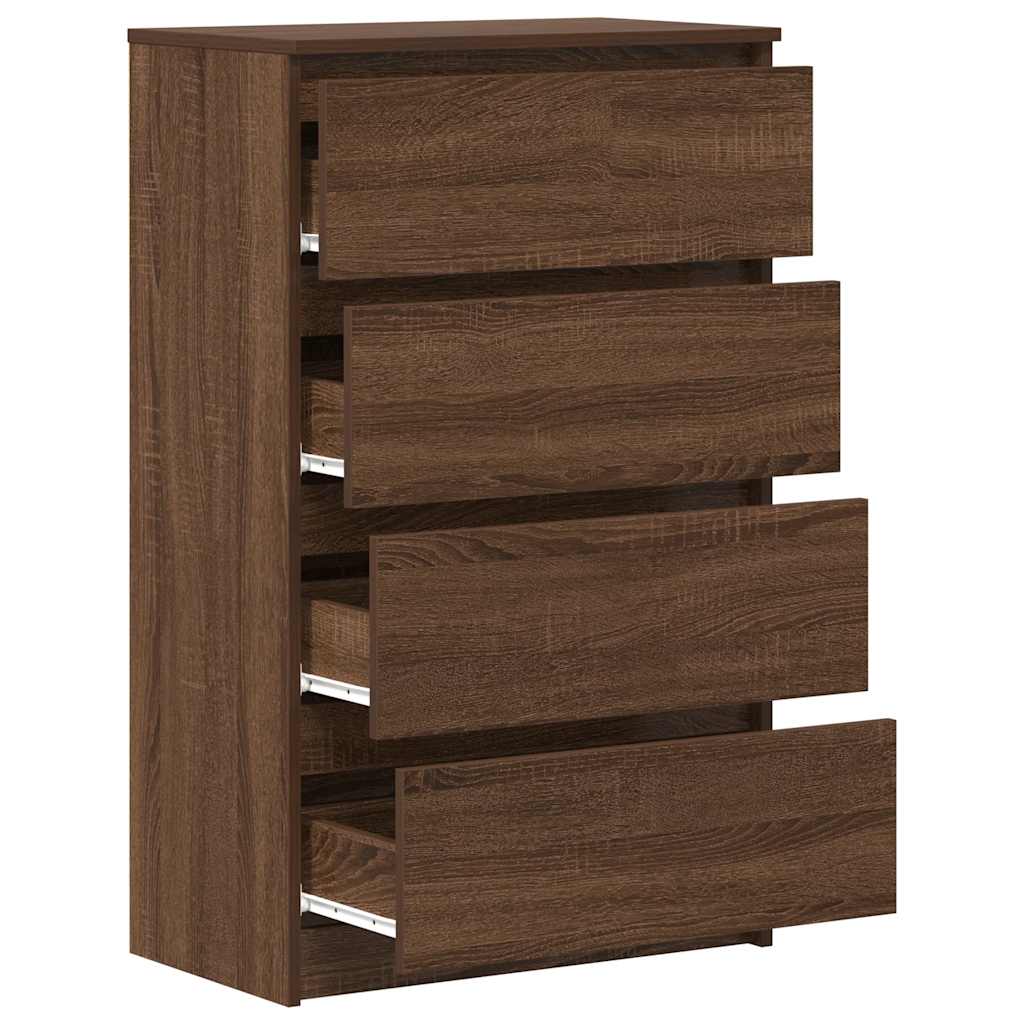 Sideboard Braun Eichen-Optik 60x35x98,5 cm Holzwerkstoff