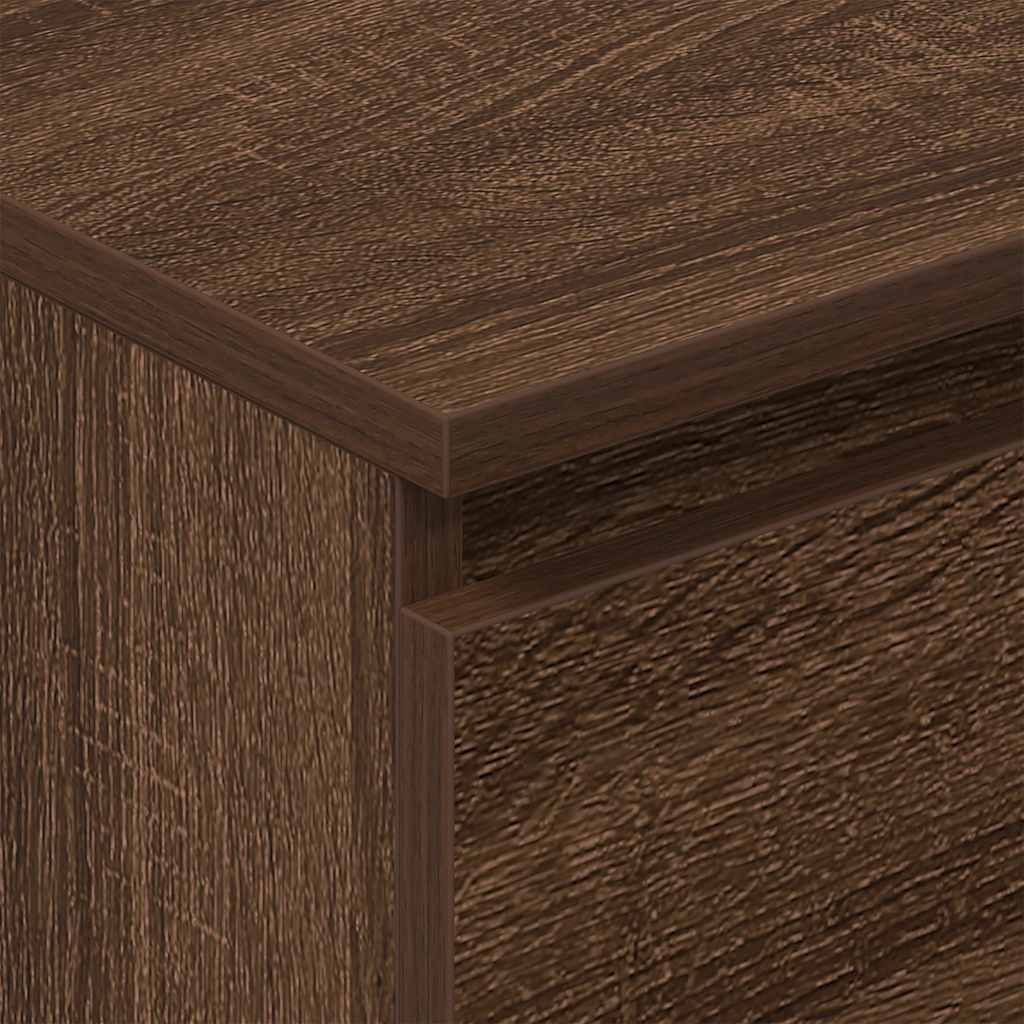 Sideboard Braun Eichen-Optik 60x35x98,5 cm Holzwerkstoff