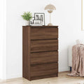 Sideboard Braun Eichen-Optik 60x35x98,5 cm Holzwerkstoff