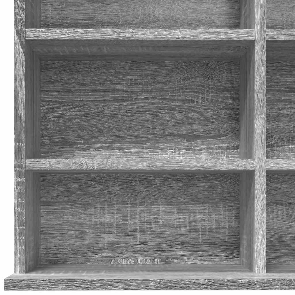 CD-Regal Grau Sonoma 102x23x177,5 cm Holzwerkstoff
