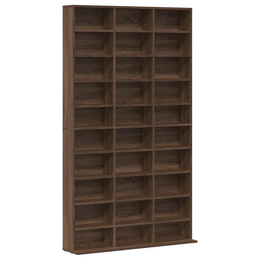 CD-Regal Braun Eichen-Optik 102x23x177,5 cm Holzwerkstoff