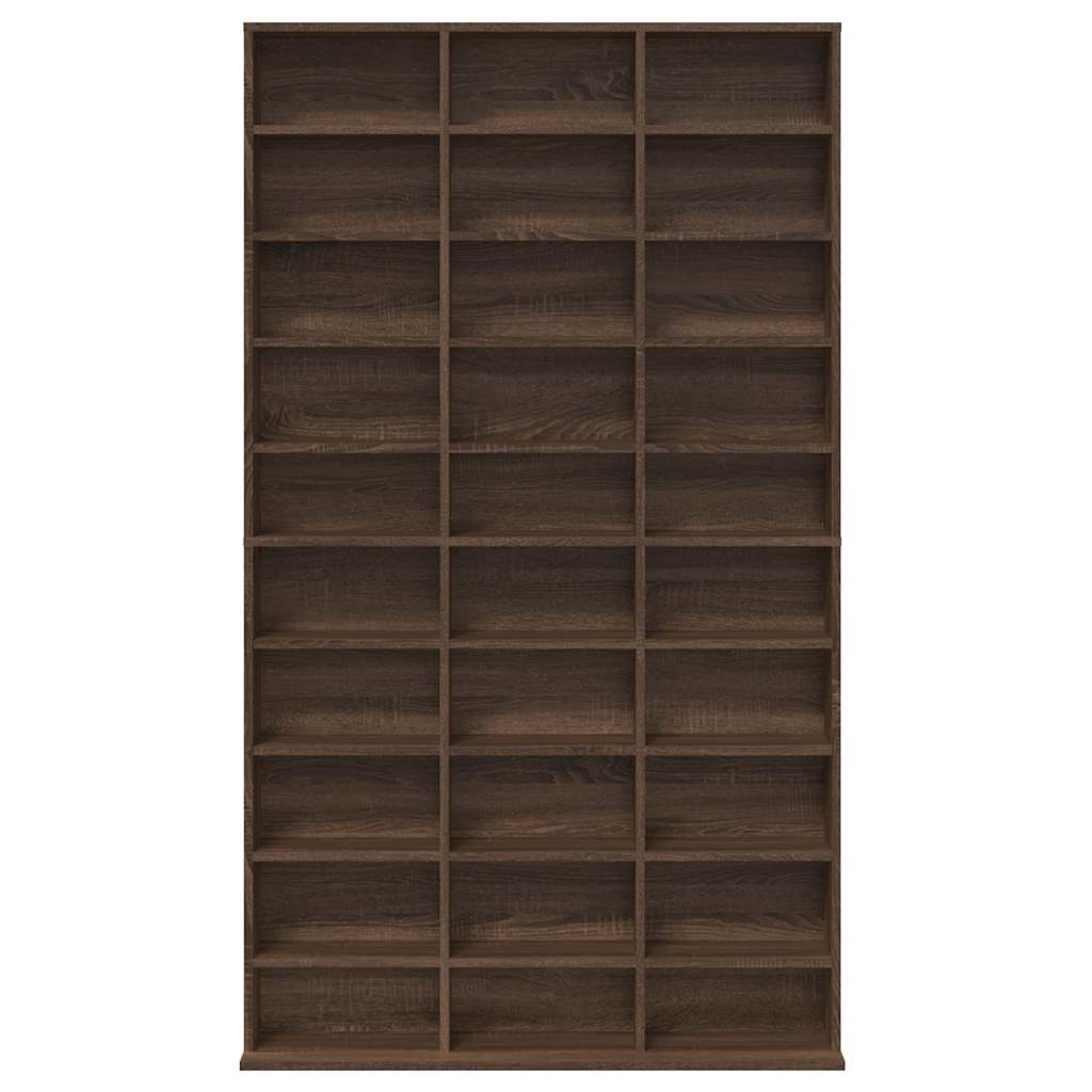 CD-Regal Braun Eichen-Optik 102x23x177,5 cm Holzwerkstoff
