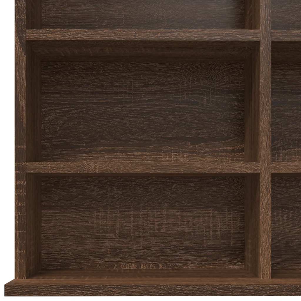 CD-Regal Braun Eichen-Optik 102x23x177,5 cm Holzwerkstoff
