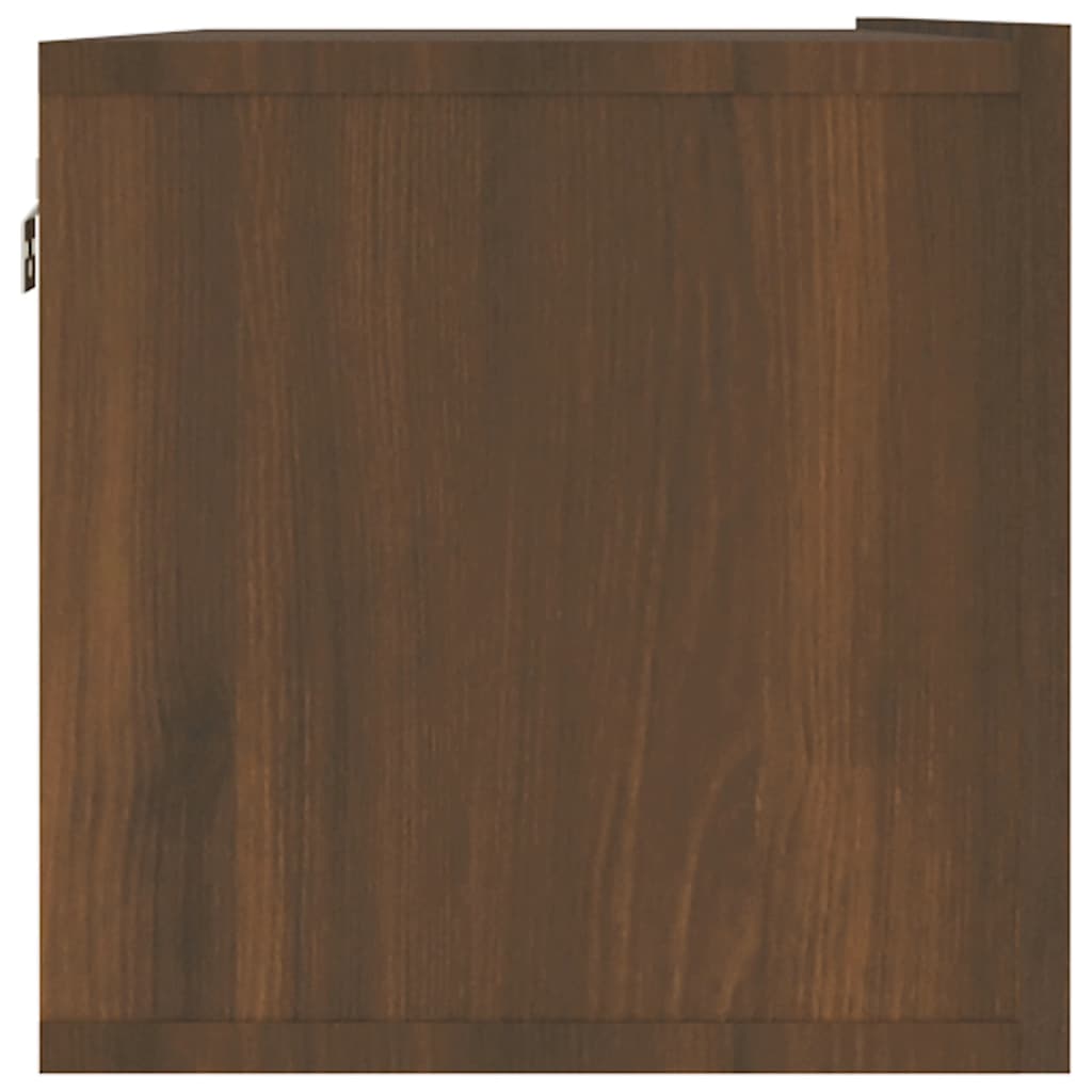 TV-Wandschrank Braun Eichen-Optik 120x30x30 cm Holzwerkstoff