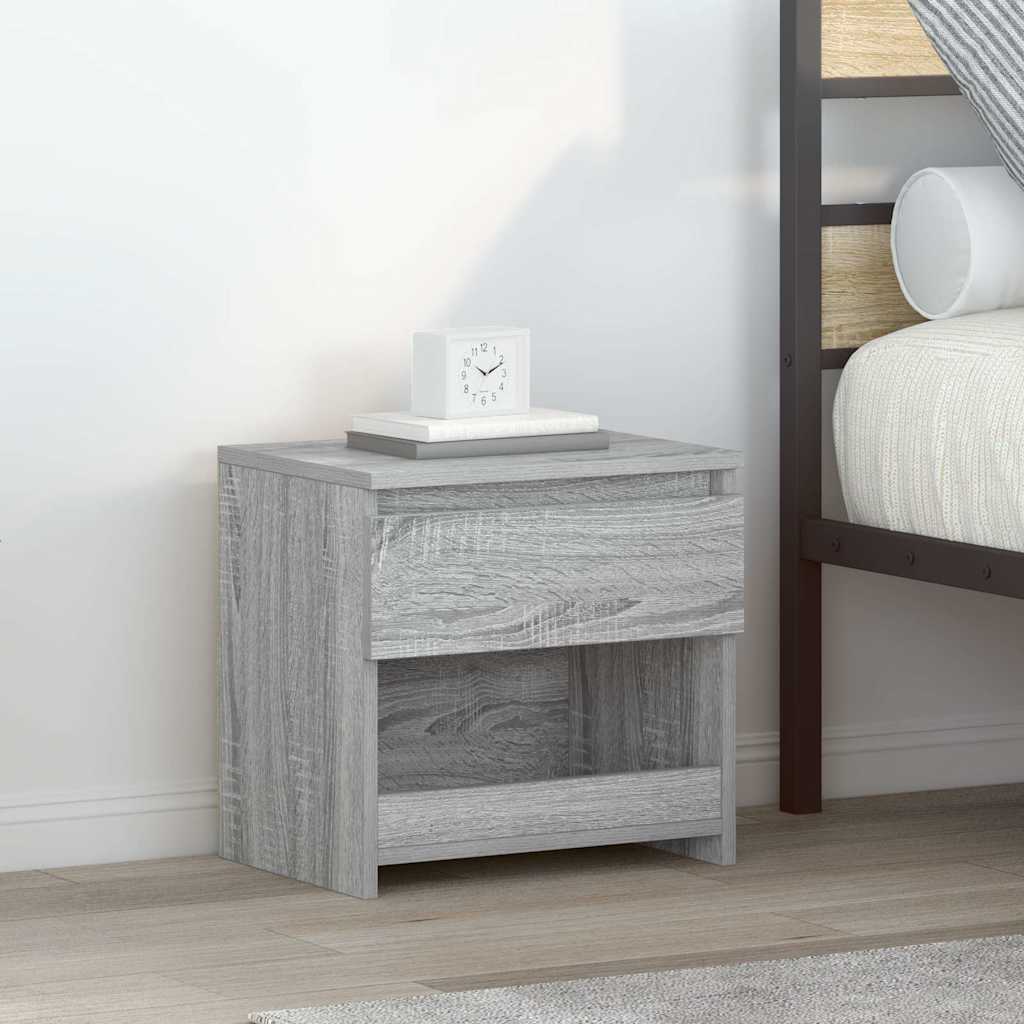 Nachttisch Grau Sonoma 40x30x39 cm Holzwerkstoff