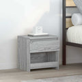 Nachttisch Grau Sonoma 40x30x39 cm Holzwerkstoff