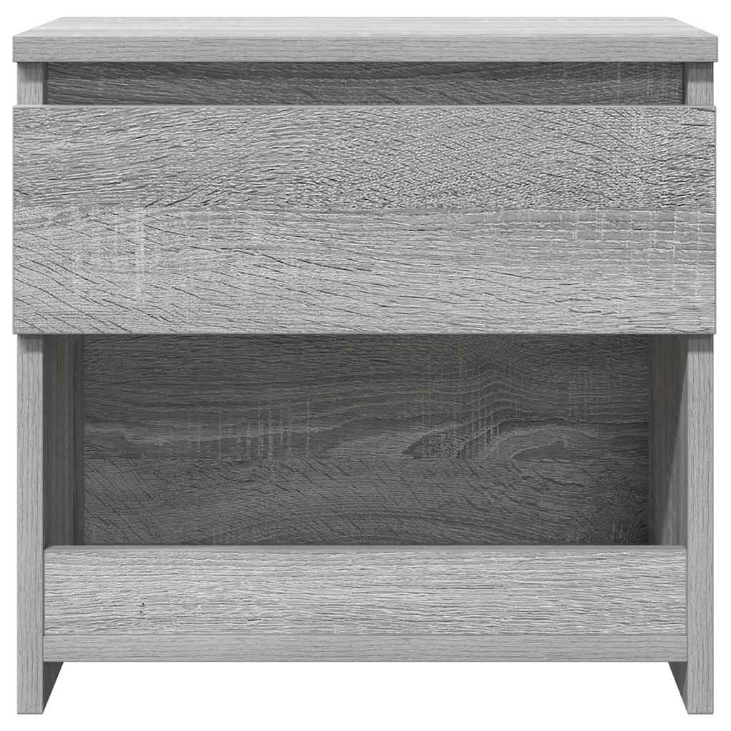 Nachttische 2 Stk. Grau Sonoma 40x30x39 cm Holzwerkstoff