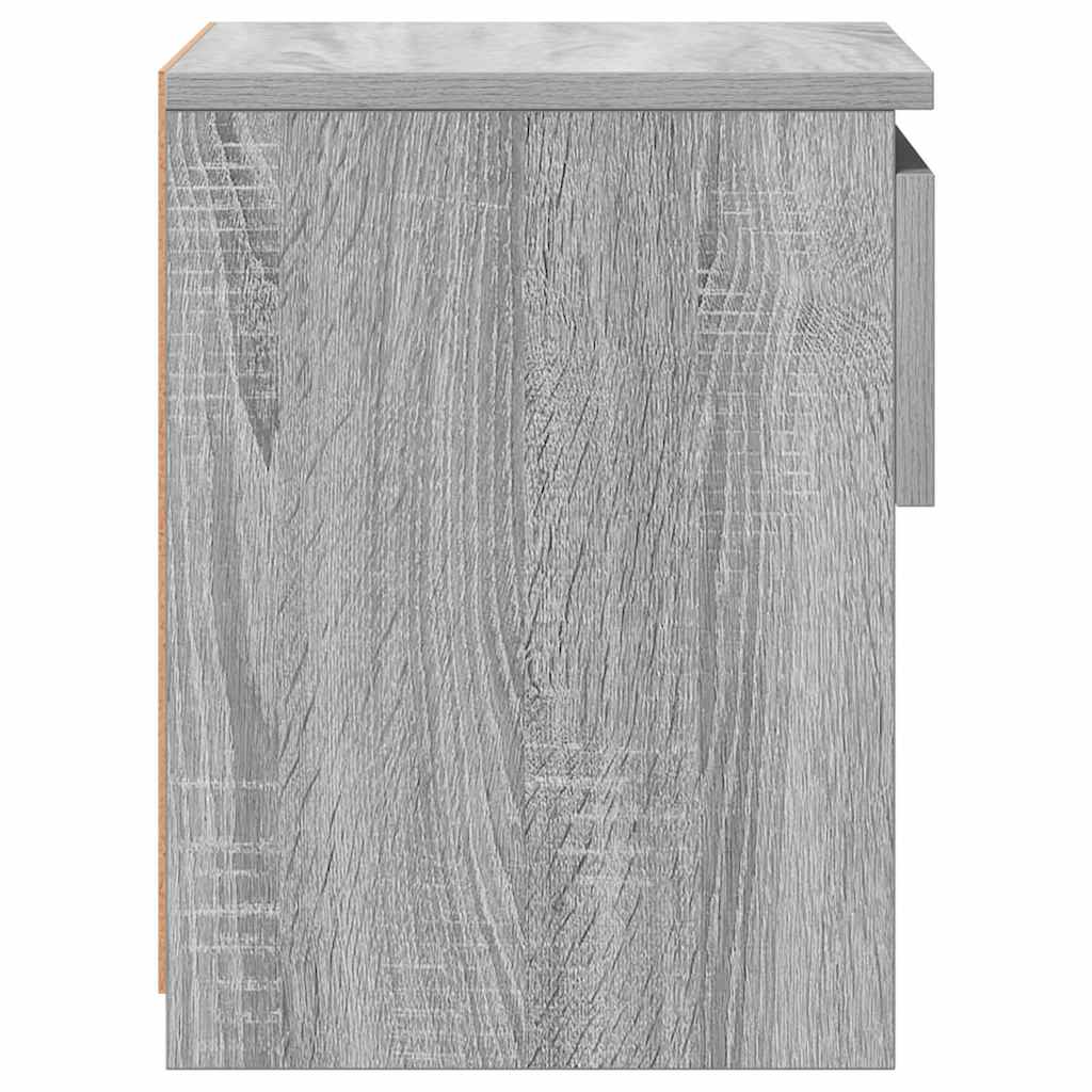 Nachttische 2 Stk. Grau Sonoma 40x30x39 cm Holzwerkstoff