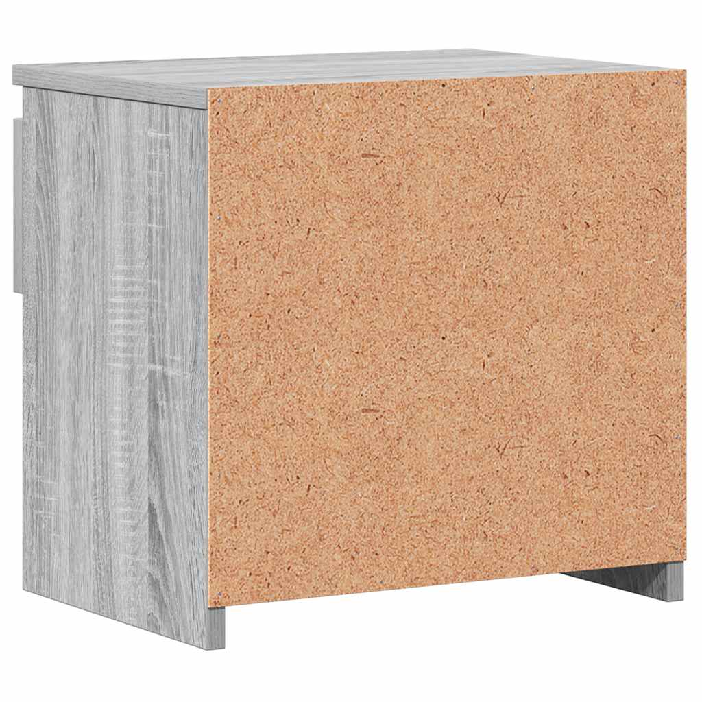 Nachttische 2 Stk. Grau Sonoma 40x30x39 cm Holzwerkstoff