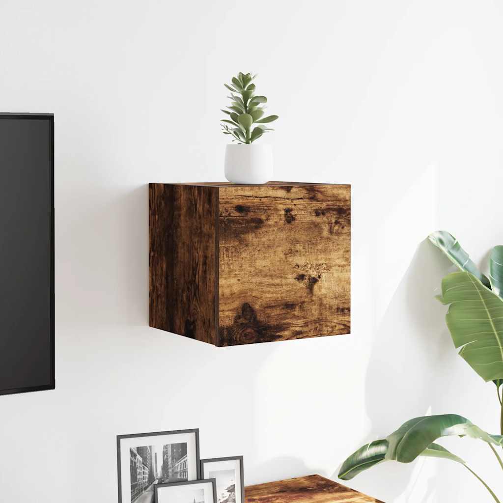 TV-Wandschrank Räuchereiche 30,5x30x30 cm