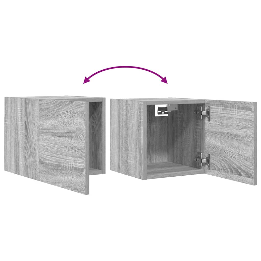 TV-Wandschränke 4 Stk. Grau Sonoma 30,5x30x30 cm